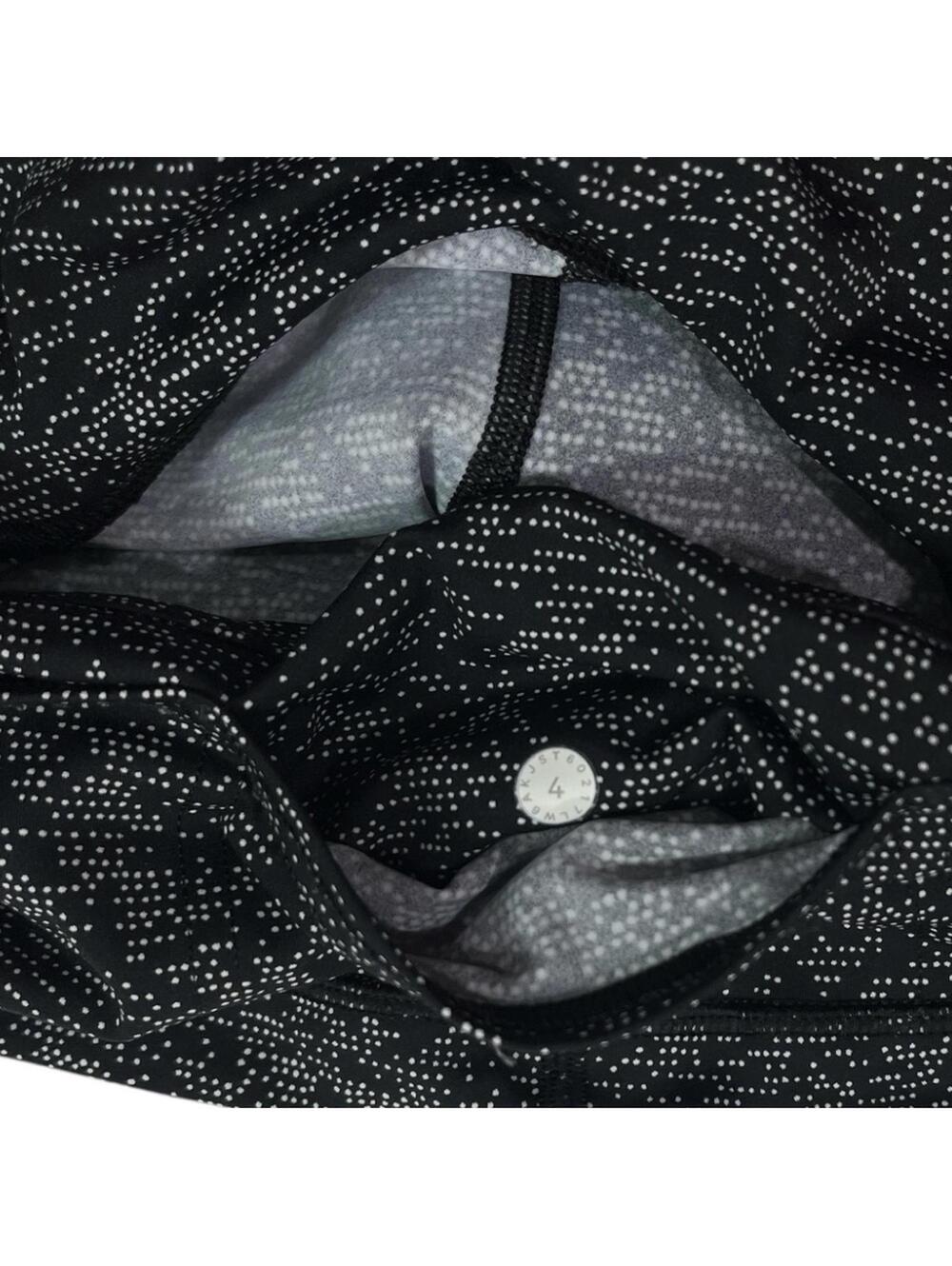 Lululemon Fast & Free Crop II Nulux 19"" size 4 in Soundwave Alpine White Black - Picture 7 of 8